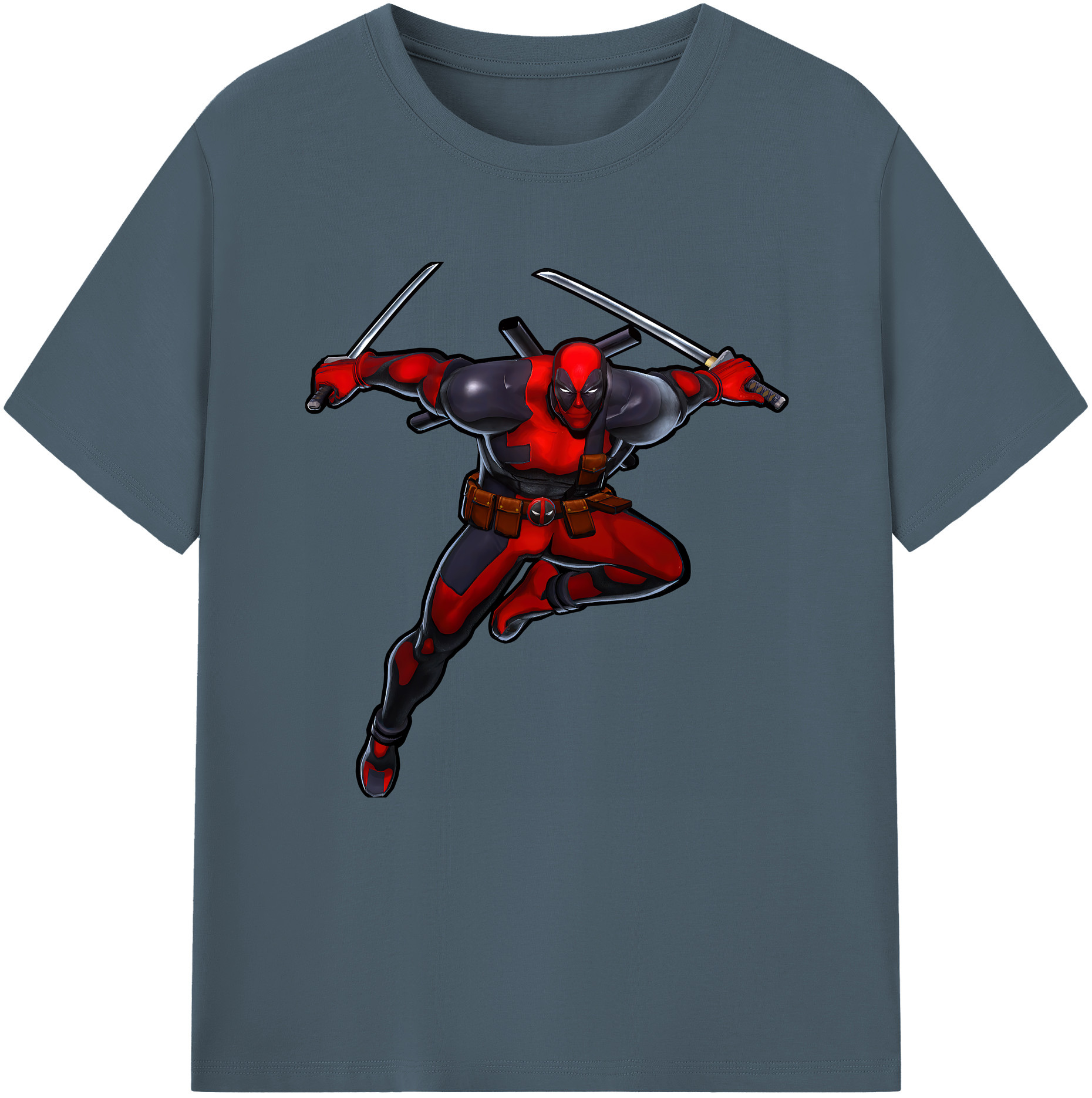 （画像用） Deadpool デッドプール 綿100％半袖Tシャツ（フロントプリント）